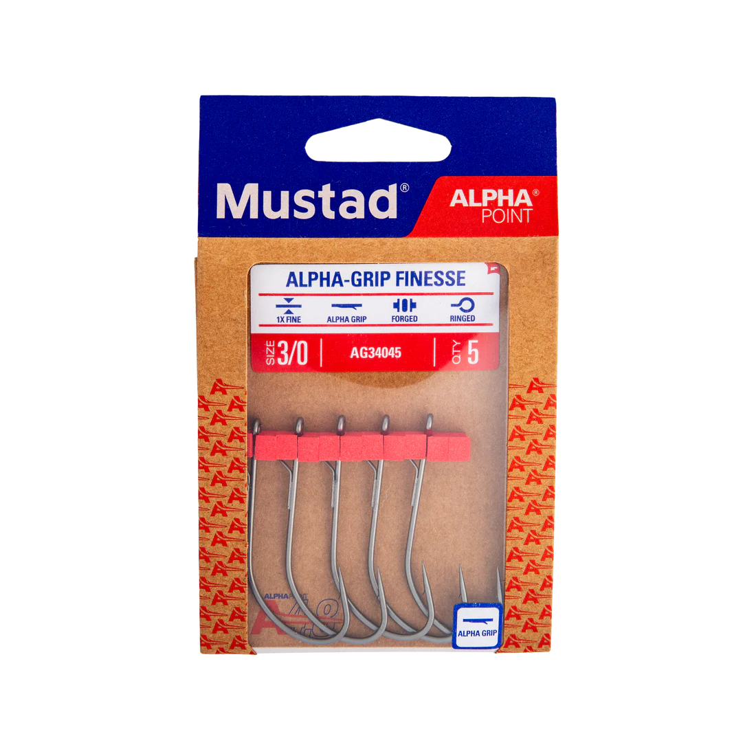 Mustad Alpha-Grip Finesse Hook (5pk)