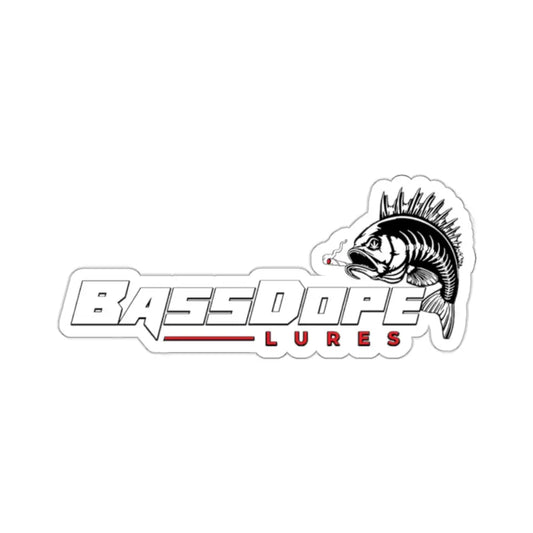 Bassdope Logo V2 Kiss-Cut Stickers - 2’’ × 2’’ / White - Paper products