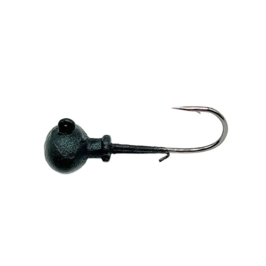 Drag Weed Football Ned Jig (3pk) - Black Whack / 1/4oz / 1/0 - fishing lures