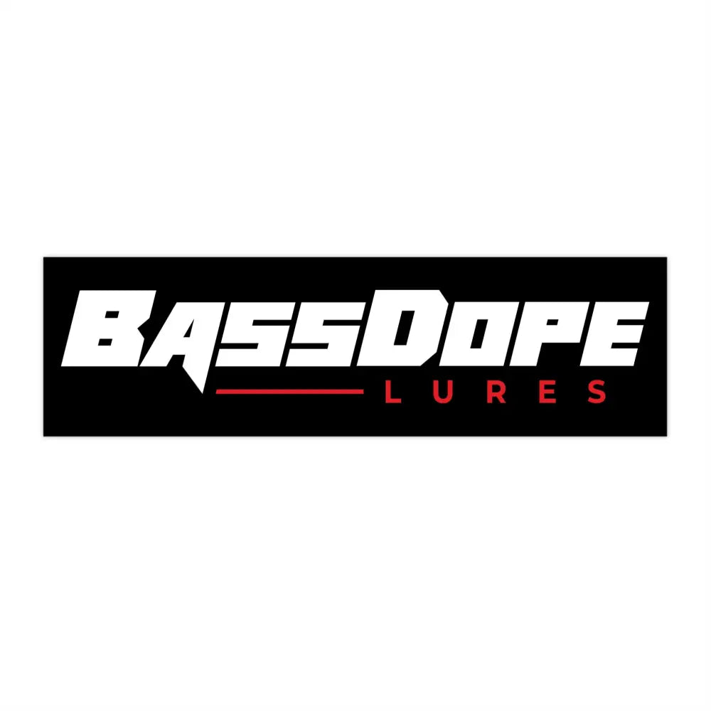 Bassdope Bumper Stickers - 11’’ × 3’’ / Rectangle / White - Paper products