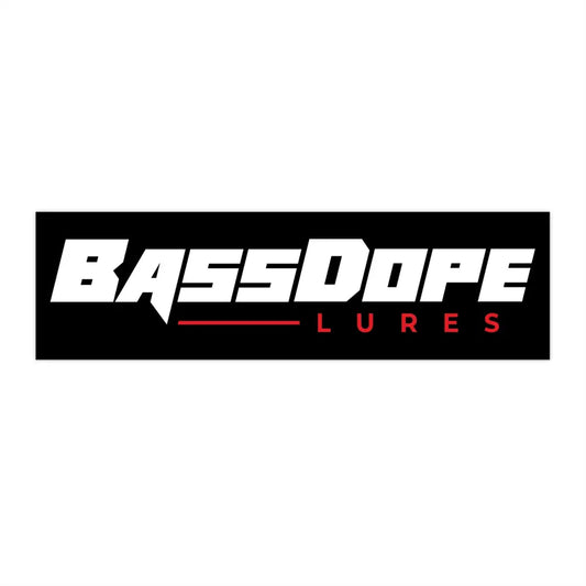 Bassdope Bumper Stickers - 11’’ × 3’’ / Rectangle / White - Paper products