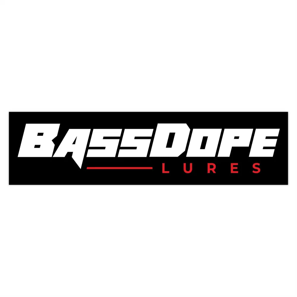 Bassdope Bumper Stickers - 15’’ × 3.75’’ / Rectangle / White - Paper products