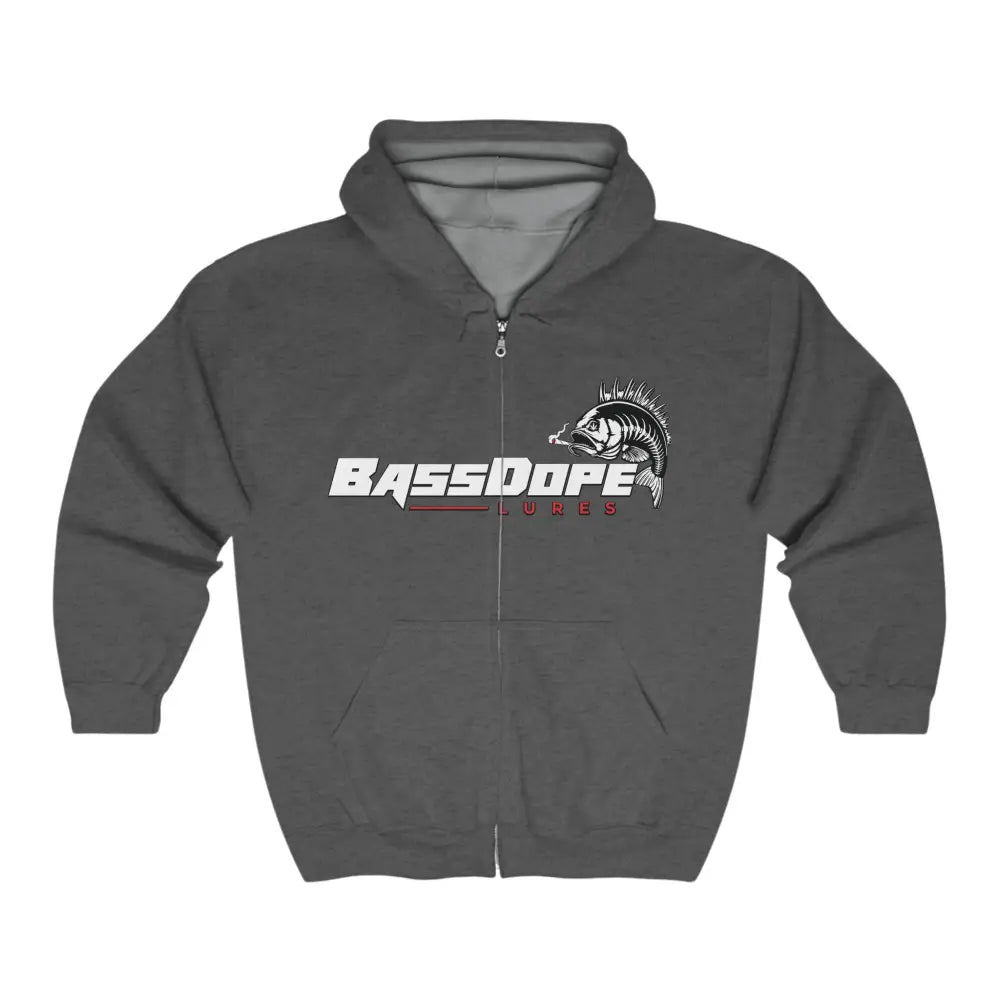 Bassdope DGHOYS Unisex Heavy Blend™ Full Zip Hooded Sweatshirt - Dark Heather / S - Hoodie