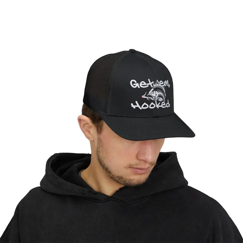 Bassdope Get ’em Hooked Snapback Trucker Cap - Hats