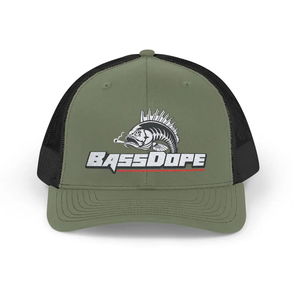 Bassdope Skeleton Fish Snapback Trucker Cap - Hats