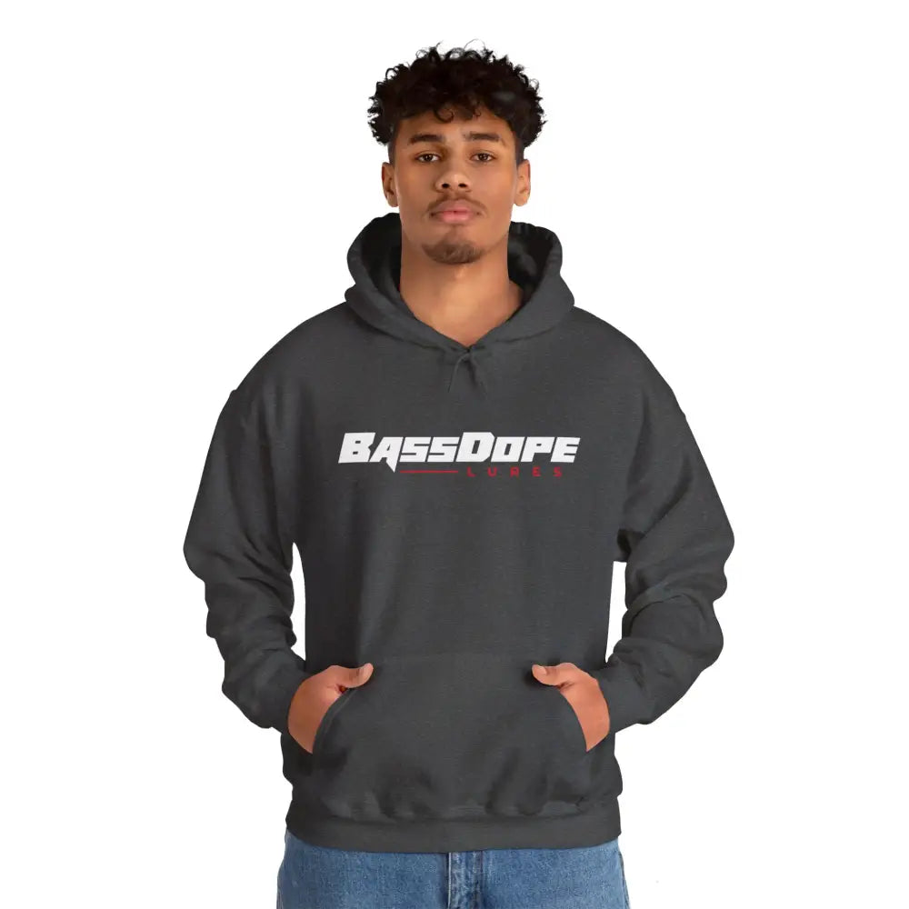 Bassdope Unisex Heavy Blend™ Hooded Sweatshirt - Dark Heather / S - Hoodie