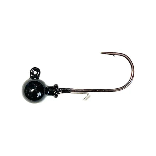 Disco Biscuit Ball Head Jig (3pk) - Black Rock / 1/8oz / 1/0 - fishing lures