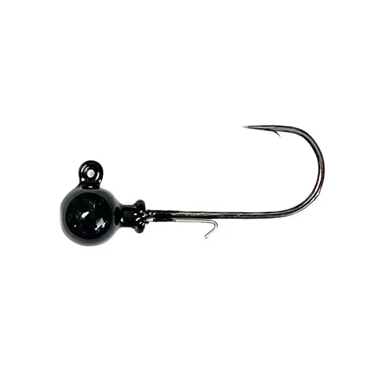 Disco Biscuit Ball Head Jig (3pk) - Black Whack / 1/8oz / 1/0 - fishing lures