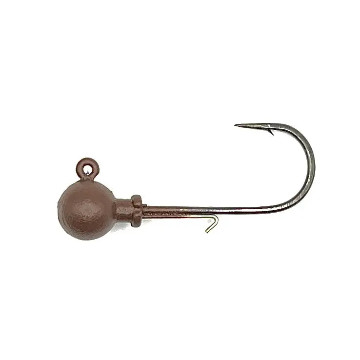 Disco Biscuit Ball Head Jig (3pk) - Downtown Brown / 1/8oz / 1/0 - fishing lures