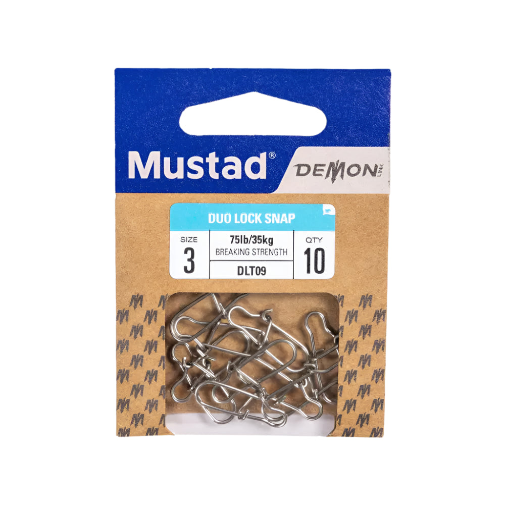 Mustad Duo Lock Snap (10pk) - 4 - 55lbs