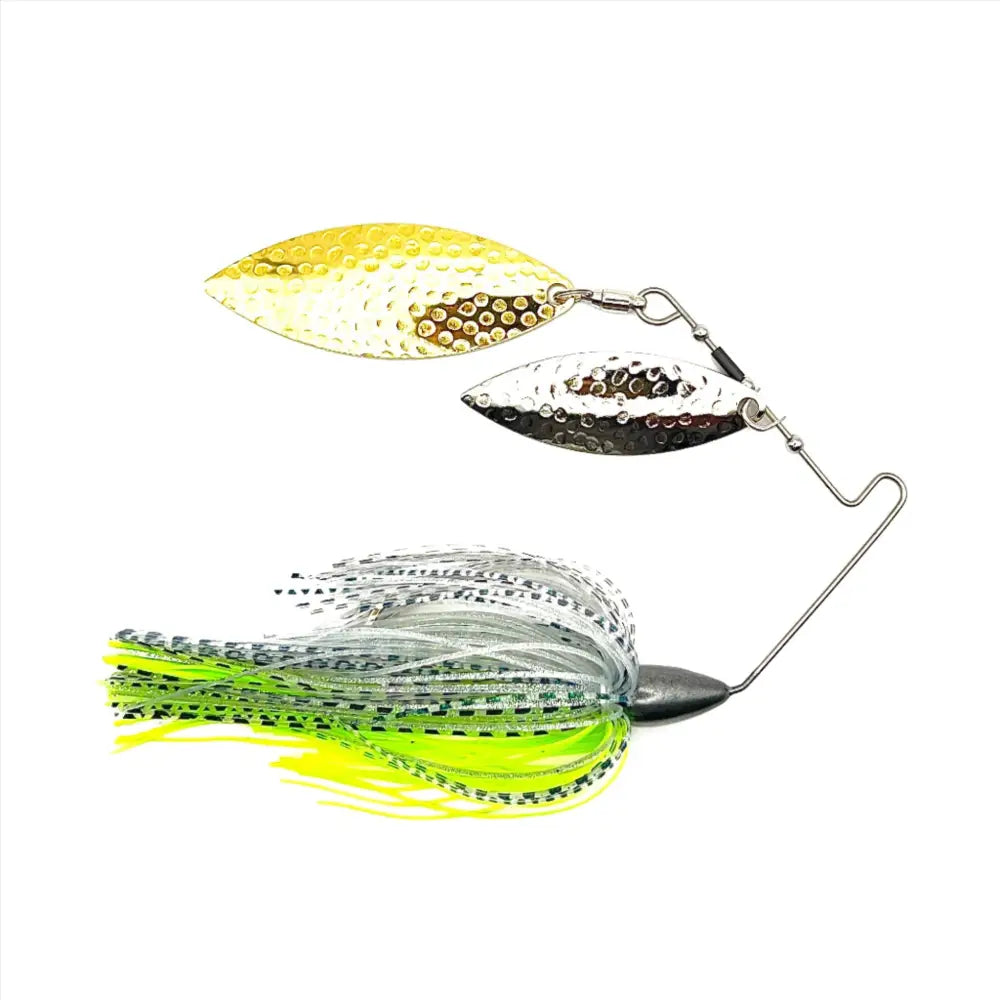 Superman Double Willow Spinnerbait - Lemon Lime / 3/8oz - fishing lures