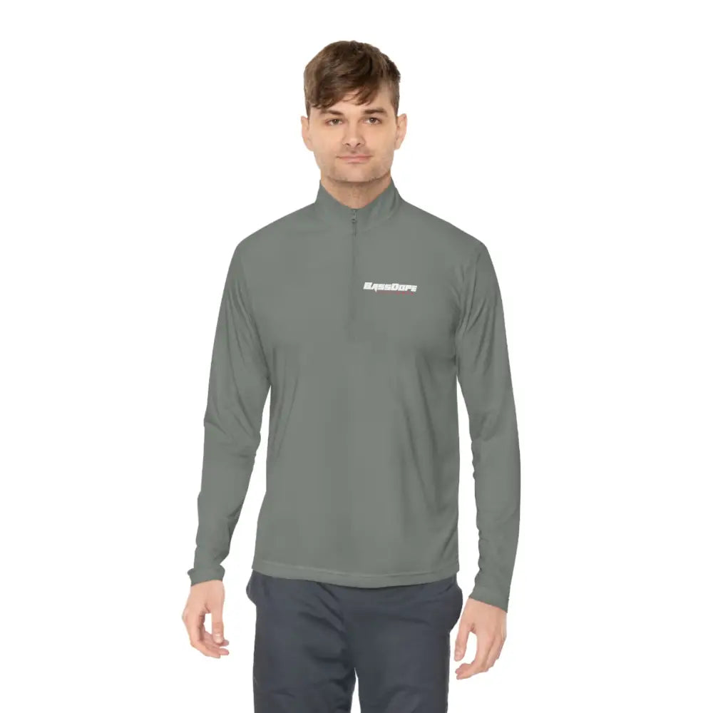 Unisex Quarter-Zip Pullover - Grey Concrete / XS - Long-sleeve